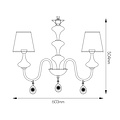Hanging lamp black gray retro 5 lampshades E14 504mm high