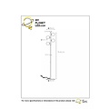 Black floor lamp with fumed balls 4xG9