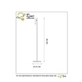Lampe de lecture design noire cylindre tubulaire 6W