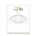 Light wood rattan ceiling lamp 56 cm E27 natural