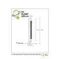 Industrial cylindrical black floor lamp 2xE27 long lamp