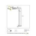 Design schwarzer Gartenmast mit Bewegungssensor
