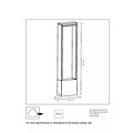 Elegant anthracite pedestal lamp for the garden 10W