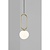 Danish Design Pendelleuchte weiß opal/Messing E27 60,5cm