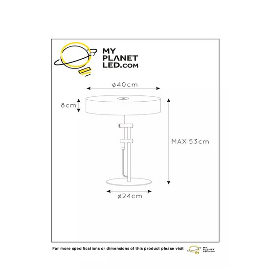 Lámpara de mesa retro oro mate/latón con negro 40 cm 2xE27