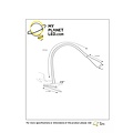 Zwarte flexibele klemlamp LED 3 step DIM 1x4W 3000K