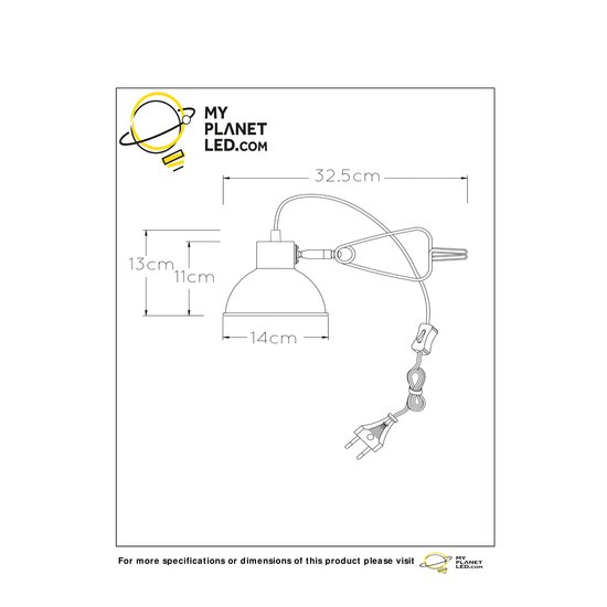 Handy pinza pinza negra 1xE27