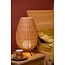 Hermosa lámpara de mesa cónica de 30 cm de diámetro 1xG9 de madera clara