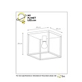 Cube ceiling lamp black