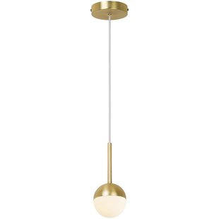 Elegante lámpara colgante esfera 10 cm G9 oro mate/latón