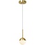 Stylish hanging lamp 10 cm sphere G9 matt gold/brass