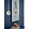 Stylish hanging lamp 10 cm sphere G9 matt gold/brass