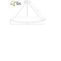 Circle lamp gold round 38 W LED 120 cm 4000K