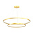 Lampe double cercle doré rond 65 W LED 120 cm 4000K