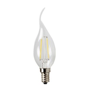 LED candle lamp filament gust 2W and 4W matt white or clear