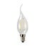 Fantasia ampoule LED flamme E14 C35, 2W, blanc mat, lumière blanc chaud 2700K, variable