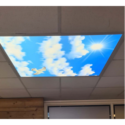 Grand plafond nuage 120x120cm avec cadre inclus