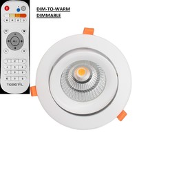 Dimming and dim-to-warm with remote control recessed spot 30W 5 year warranty