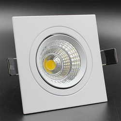 Lampe encastrable LED blanche carrée 24W dimmable 14cm x 14cm dimension extérieure