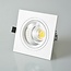 Quadratische weiße LED-Einbauleuchte 24W dimmbar 14cm x 14cm Außenmaß