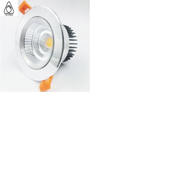 Large gray recessed spot 24W 160 mm (cut size 140 to 155 mm)