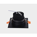 Quadratische schwarze LED-Einbauleuchte 24W dimmbar 14cm x 14cm Außengröße