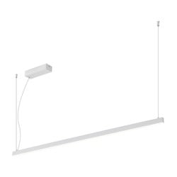 Lange smalle pendelende lichtbalk hanglamp wit 120cm 38W