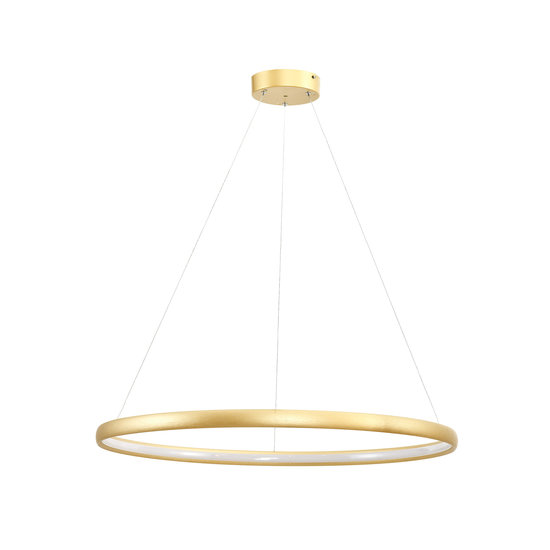 Zumaline Kreislampe gold rund 26 W LED 80 cm 4000K 1560 lm - Verleihen Sie Ihrem Raum modernen Glanz