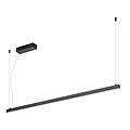 Lange smalle pendelende lichtlijn hanglamp zwart 180cm 40W