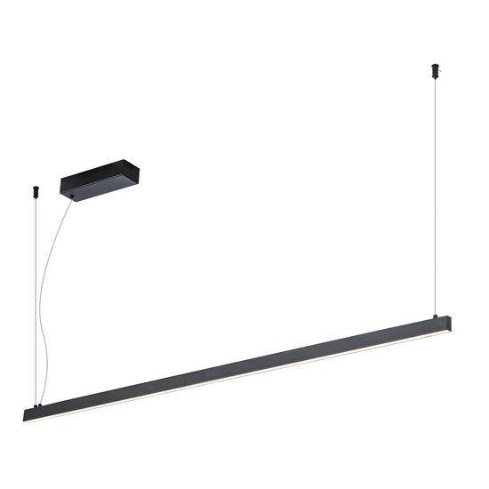 Long fine light line pendant lamp for desk black 240cm 52W dimmable