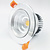 Foco empotrable gris 15W 138 mm (tamaño corte 120 a 130 mm) regulable