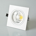 Square white LED recessed lamp 20W dimmable 14cm x 14cm outer size