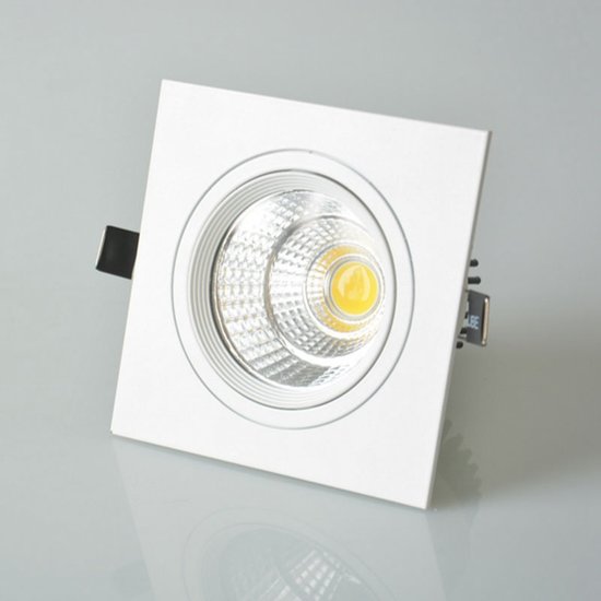 Square white LED recessed lamp 20W dimmable 14cm x 14cm outer size