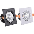 Square white LED recessed lamp 20W dimmable 14cm x 14cm outer size