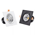 Square white LED recessed lamp 20W dimmable 14cm x 14cm outer size