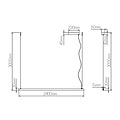 Long fine light line pendant lamp for desk black 240cm 52W dimmable