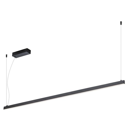 Fantasia GURI lange lichtlijn pendellamp 240cm, wit aluminium, 52W LED 3000K, 3960 lumen, dimbaar
