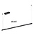 Long narrow pendulum light bar hanging lamp black 120cm 38W