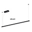 Long narrow pendulum light bar hanging lamp black 120cm 38W