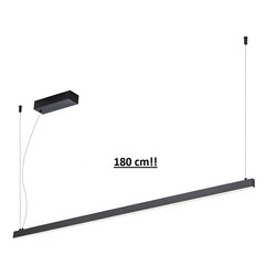 Lámpara colgante línea larga estrecha pendular negra 180cm 40W