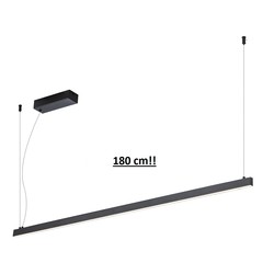 Lange schmale Pendellichtlinie Hängelampe schwarz 180cm 40W