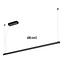 Long narrow pendulum light line hanging lamp black 180cm 40W