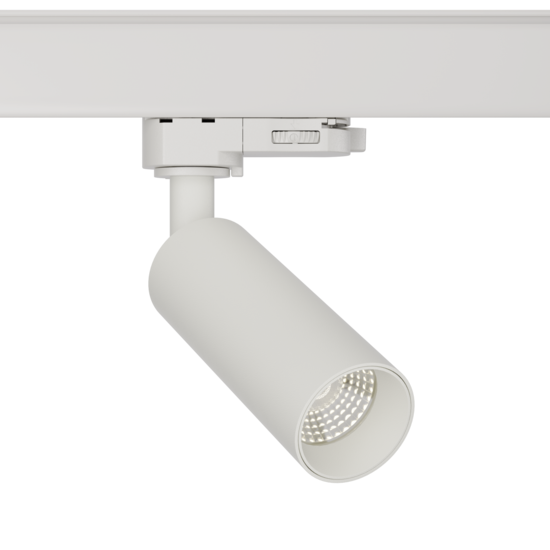 Fixo spot cylindrique dimmable 6W pour rail, encastré ou apparent dia 40 mm hauteur 105 mm