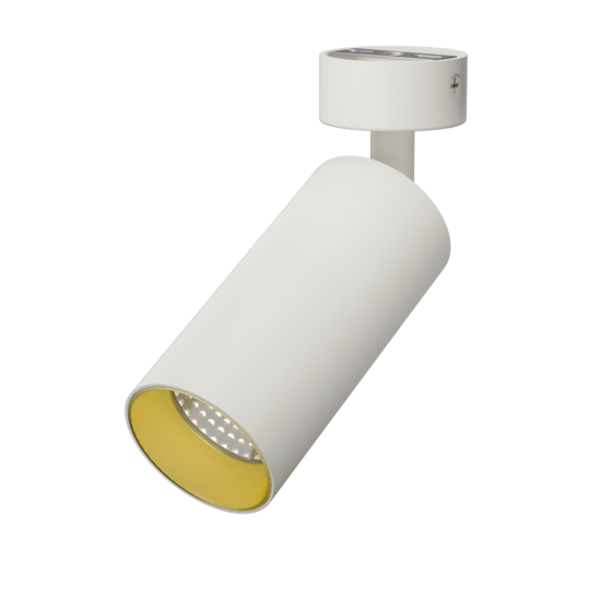 Fixo spot cylindrique dimmable 12W pour rail, encastré ou apparent dia 55 mm hauteur 115 mm