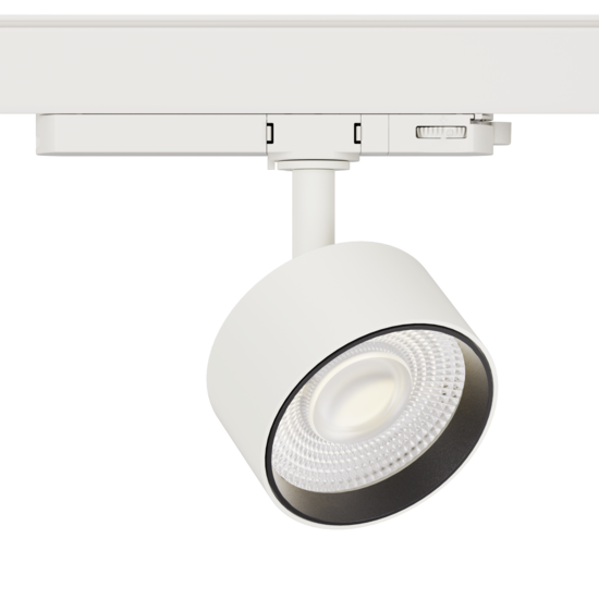 Hyrwell Fixo Dali foco cilíndrico 20W para riel dia 90 mm altura 47 mm ultra plano - Solución de iluminación ideal para cualquier espacio