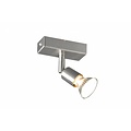 Plafondlamp GU10 wit, grijs, brons, glas 100mm lang