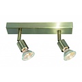 Plafondlamp GU10x2 wit, grijs, brons, glas 250mm lang