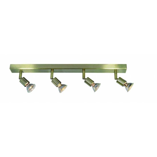 Ceiling lamp GU10x4 white, gray, bronze, glass 550mm long