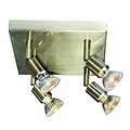 Fantasia Lámpara de techo cuadrada GU10x4 blanca, gris, bronce, vidrio 200mm - Ideal para iluminación versátil