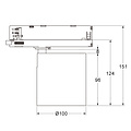 Hyrwell Shopy iluminación de riel para pan y pasteles 36 Watt 2400K - Perfecta para resaltar productos de panadería